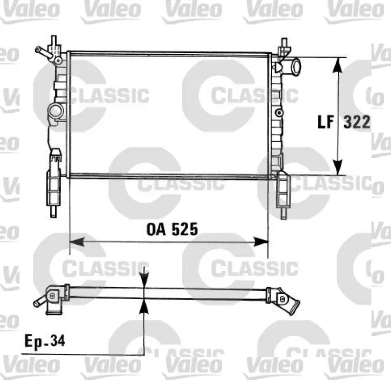 Su Radyatörü VALEO 230975 – Ford / Mazda