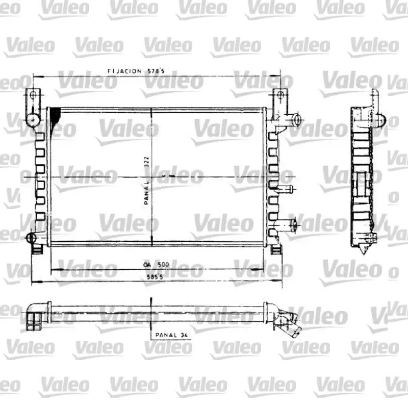 Ford Fiesta 1.3 Su Radyatörü – VALEO 730483
