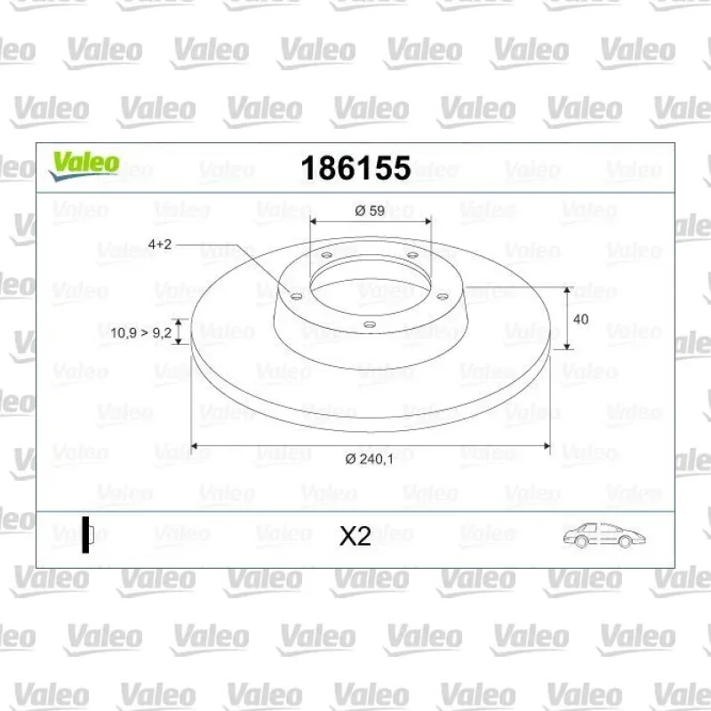 Fren Disk Ayna Ön Sağ ve Sol VALEO 186155 – Fiat Punto