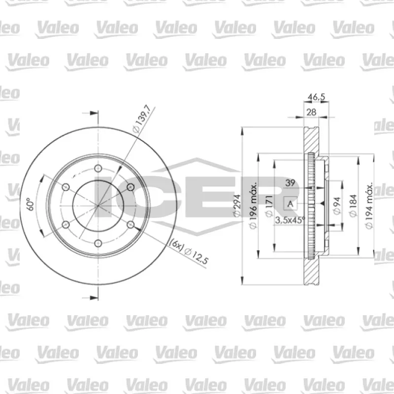 Mitsubishi L200 2.5 D Ön Fren Diski – VALEO 496091