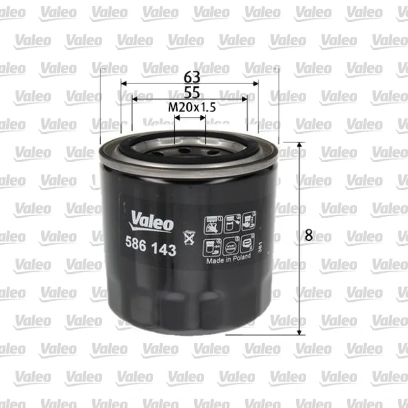 Yağ Filtresi VALEO 586143 – Hyundai / Kia