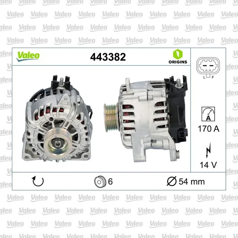 Alternatör VALEO 443382 – Opel Astra / Insignia