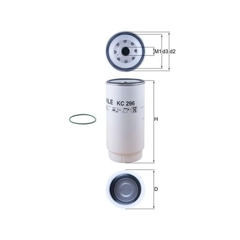 Yakıt Filtresi MAHLE KC 296D – MAN TGA / TGS / TGX