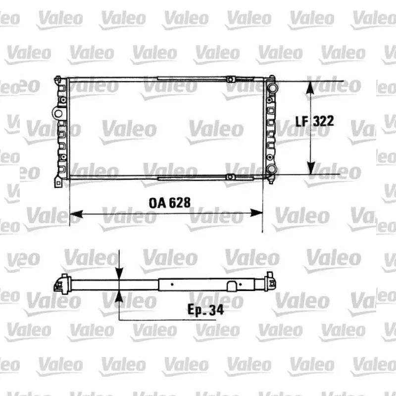 Su Radyatörü VALEO 730945 – Volkswagen / Seat
