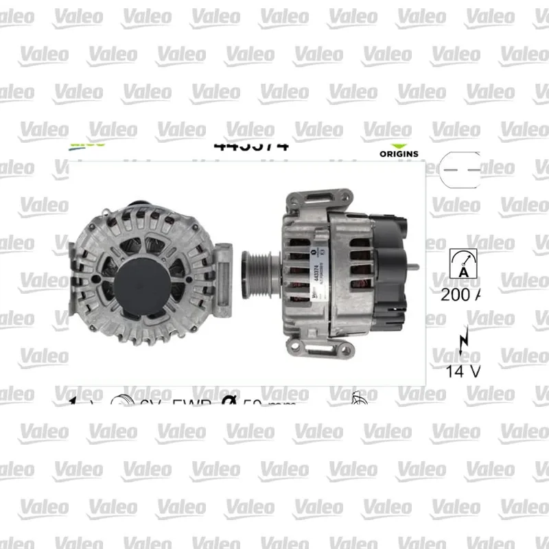 Alternatör VALEO 443374 – Mercedes-Benz Sprinter