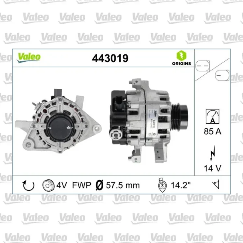 Toyota Yaris 1.5 Alternatör – VALEO 443019