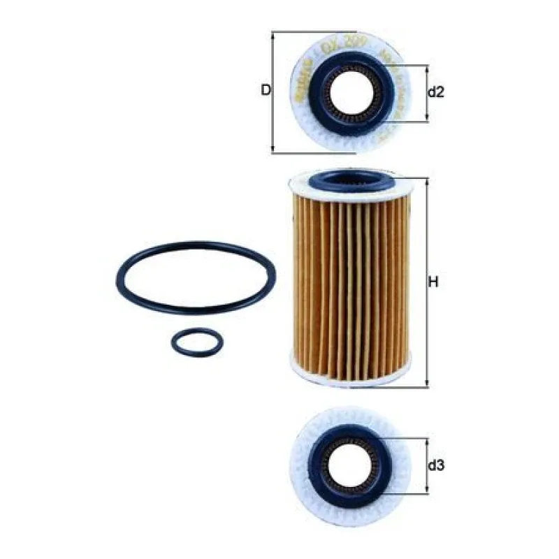 Yağ Filtresi MAHLE OX 209D – RENAULT CLIO / KANGOO / TWINGO