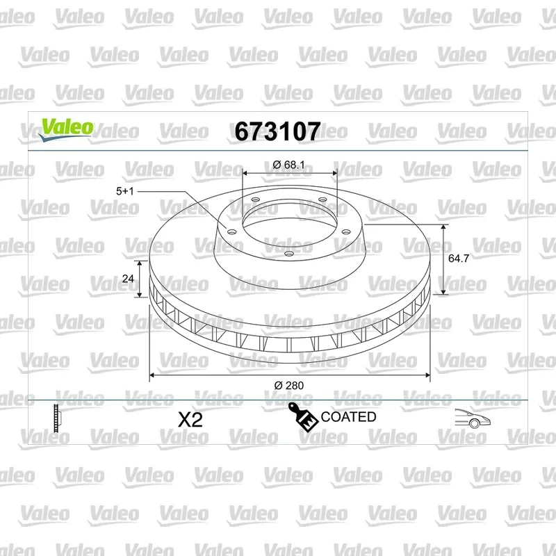 Fren Disk Ayna Ön Sağ ve Sol VALEO 186315 – Volkswagen Transporter