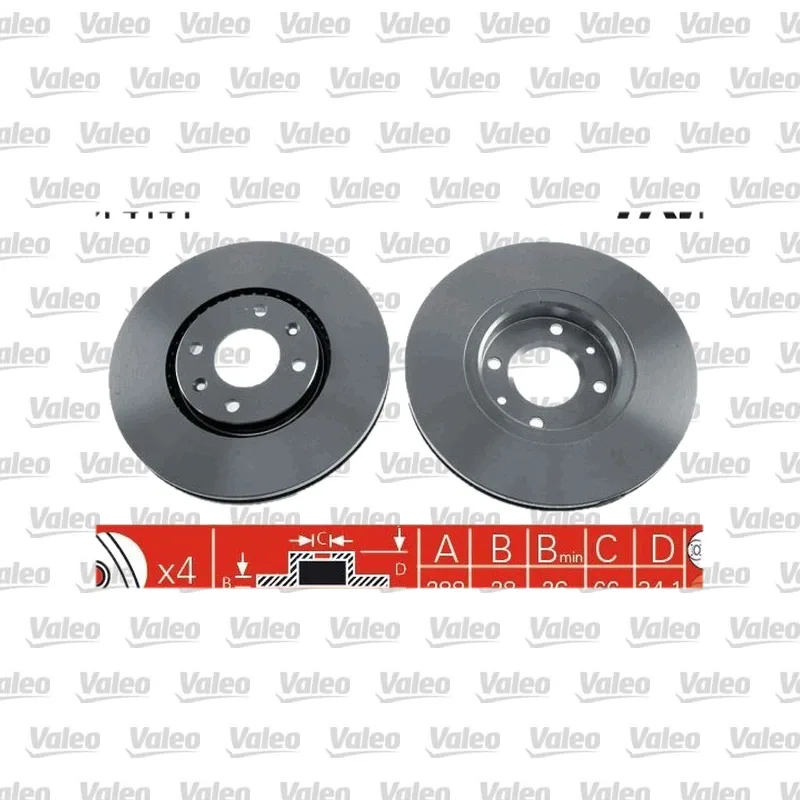 Fren Disk Ayna Ön Sağ ve Sol VALEO 186683 – Citroen C5