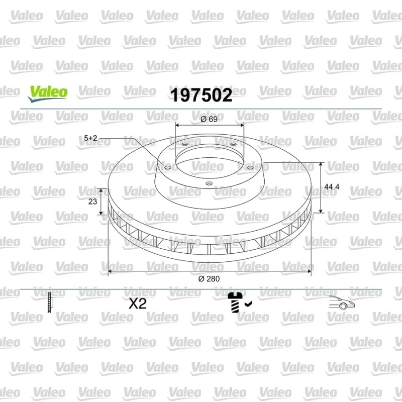 Fren Disk Ayna Ön Sağ ve Sol VALEO 197502 – Hyundai / Kia
