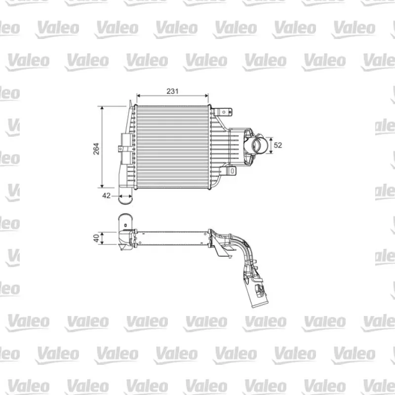Turbo Radyatörü VALEO 818395 – Opel Astra 1.6 Turbo / 2.0 Turbo