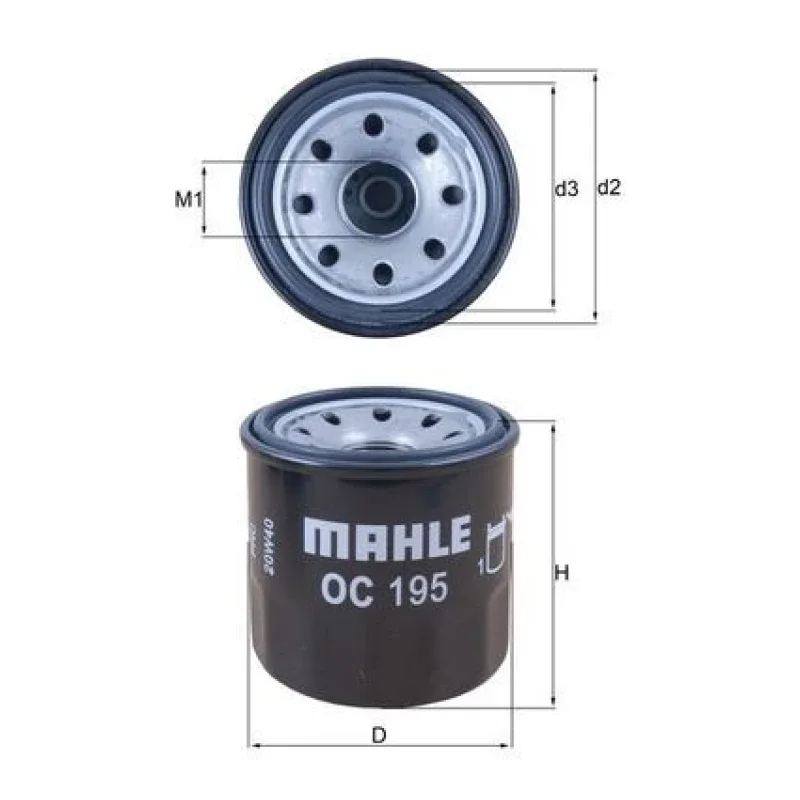 Yağ Filtresi MAHLE OC 195 – KIA / MAZDA / NISSAN