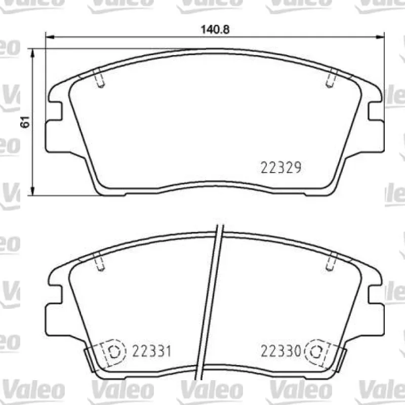Kia Sportage 2.0 CRDi Ön Fren Balatası – VALEO 671721