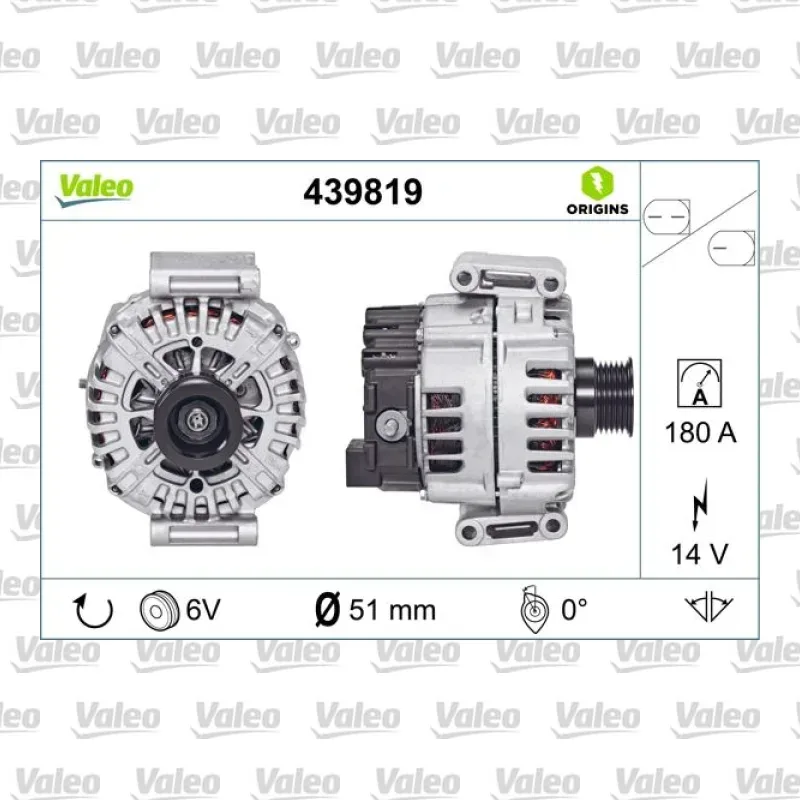 Alternatör VALEO 439819 – Mercedes-Benz C 200