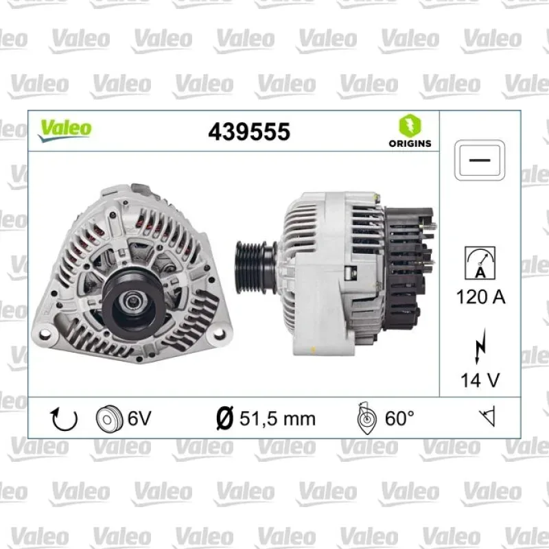 Alternatör VALEO 439555 – Mercedes-Benz C 200