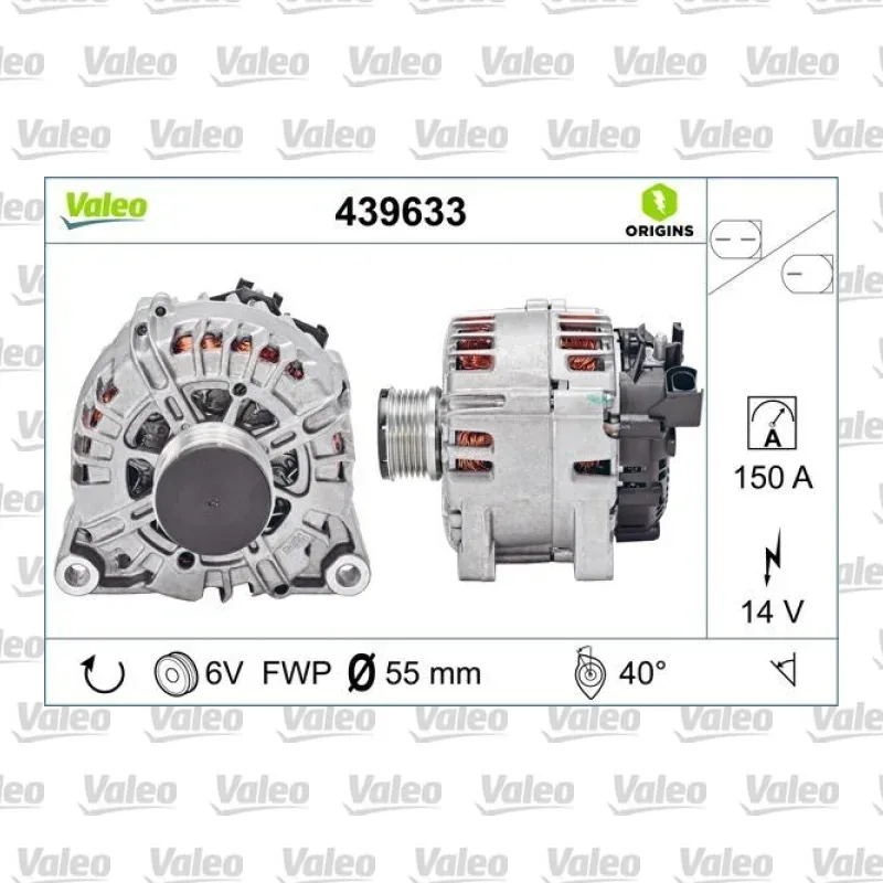 Alternatör VALEO 439633 – Ford Fiesta 1.4 TDCi / 1.6 TDCi