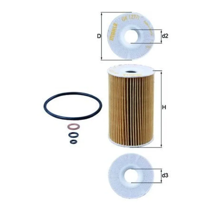 Yağ Filtresi MAHLE OX 127/1D – BMW 316I / 318I / 318IS