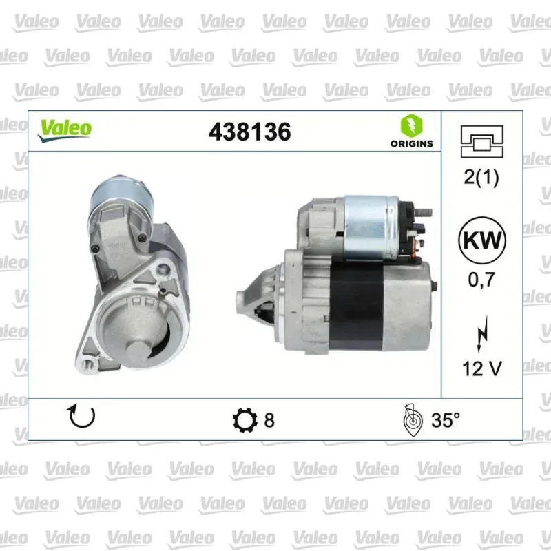 Marş Dinamosu VALEO 438136 – Nissan Micra / Note