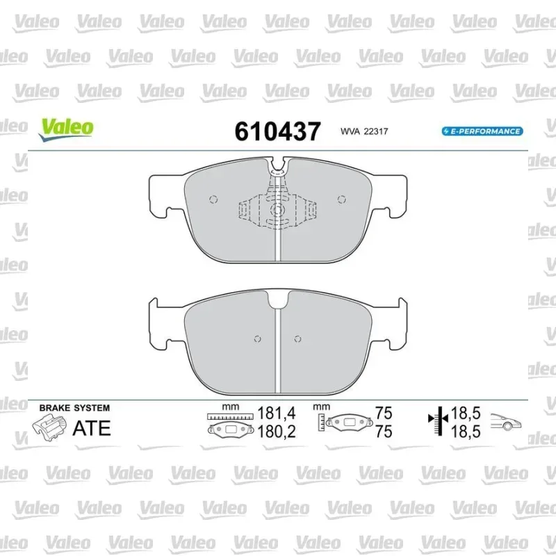 Fren Disk Balata Ön VALEO 610437 – Volvo S60