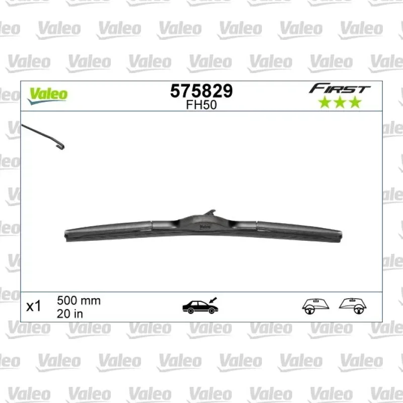 Silecek Süpürgesi Ön Hybrid Tip 500 mm - 20 inç VALEO 575829