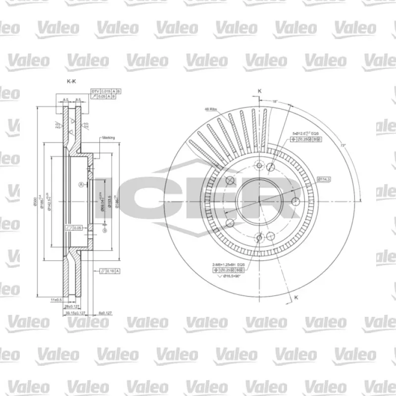 Fren Disk Ayna Ön Sağ ve Sol VALEO 497007 – Hyundai / Kia