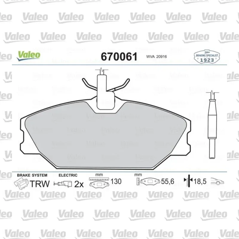 Fren Disk Balata Ön VALEO 670061 – Renault Megane