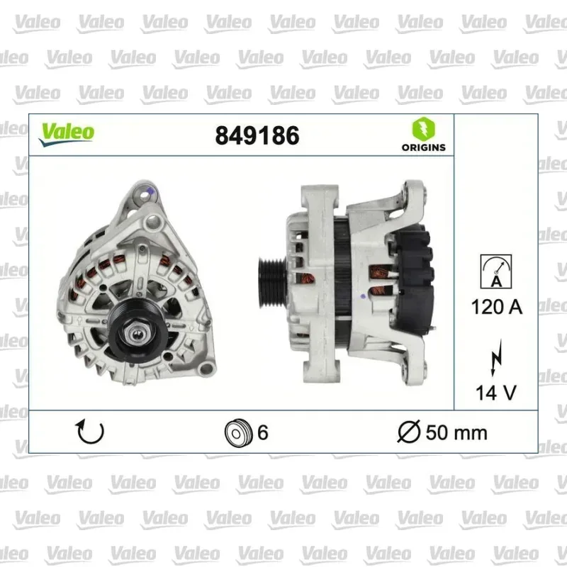 Alternatör VALEO 849186 – Opel Astra / Vectra