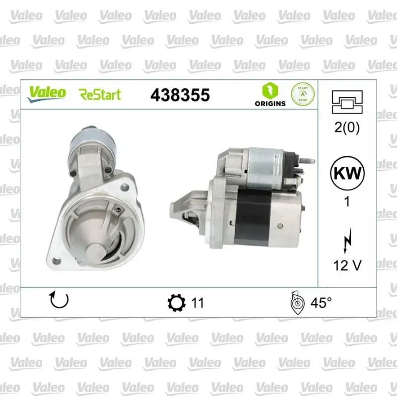 Ford EcoSport 1.0 EcoBoost Marş Dinamosu – VALEO 438355