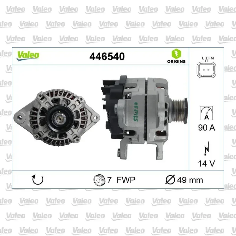 Alternatör VALEO 446540 – Renault / Dacia