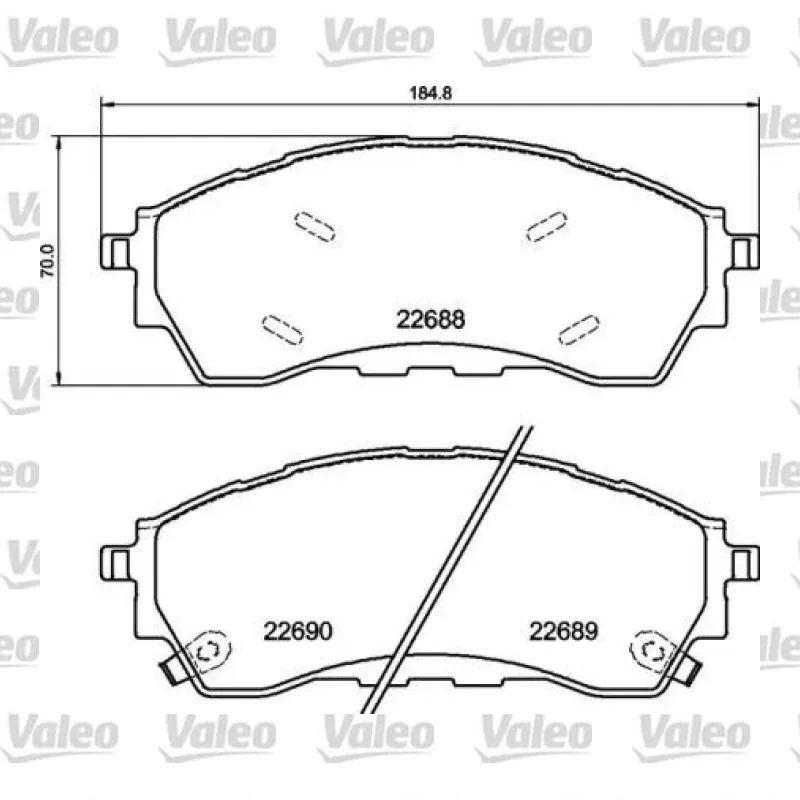 Fren Disk Balata Ön VALEO 671430 – Ford Ranger
