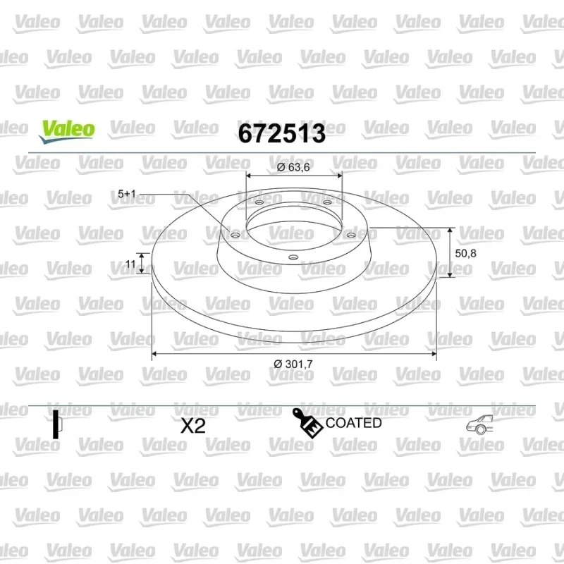 Fren Disk Ayna Arka Sağ ve Sol VALEO 672513 – Ford / Land Rover