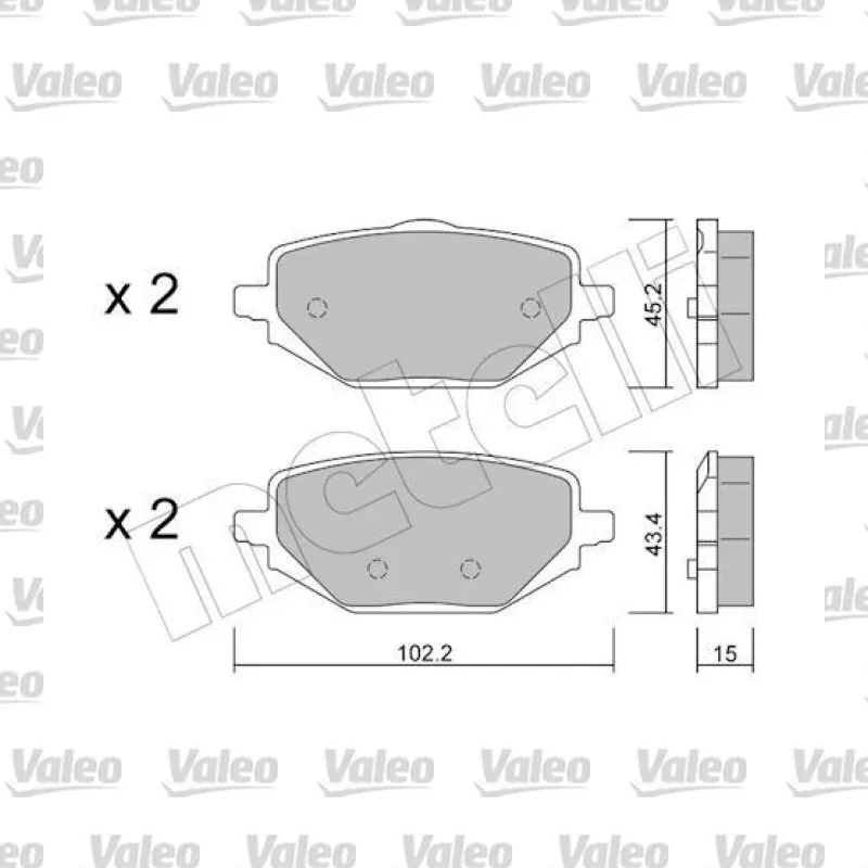 Renault Captur 1.6 E-Tech Hibrit Arka Fren Balatası – VALEO 672059