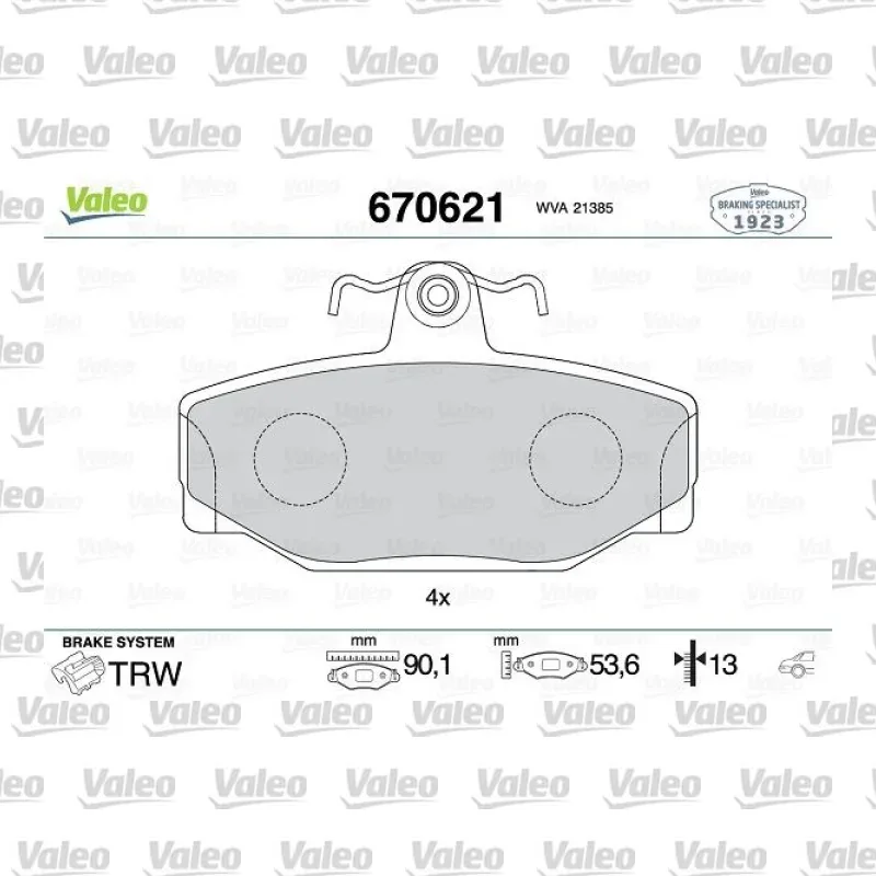 Fren Disk Balata Arka VALEO 670621 – Volvo V70