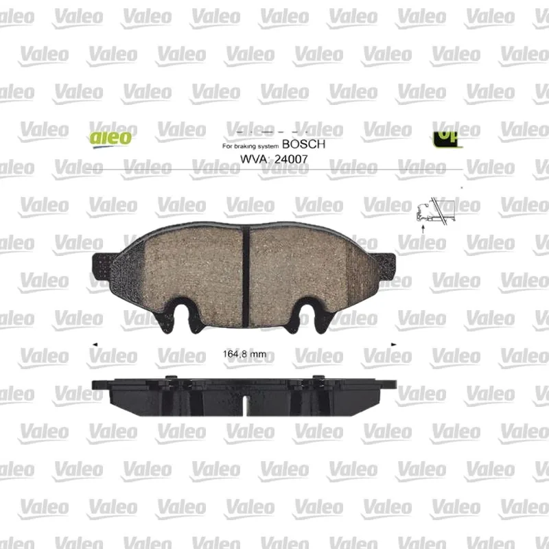 Fren Disk Balata Ön VALEO 872007 – Mercedes-Benz Vito / Viano