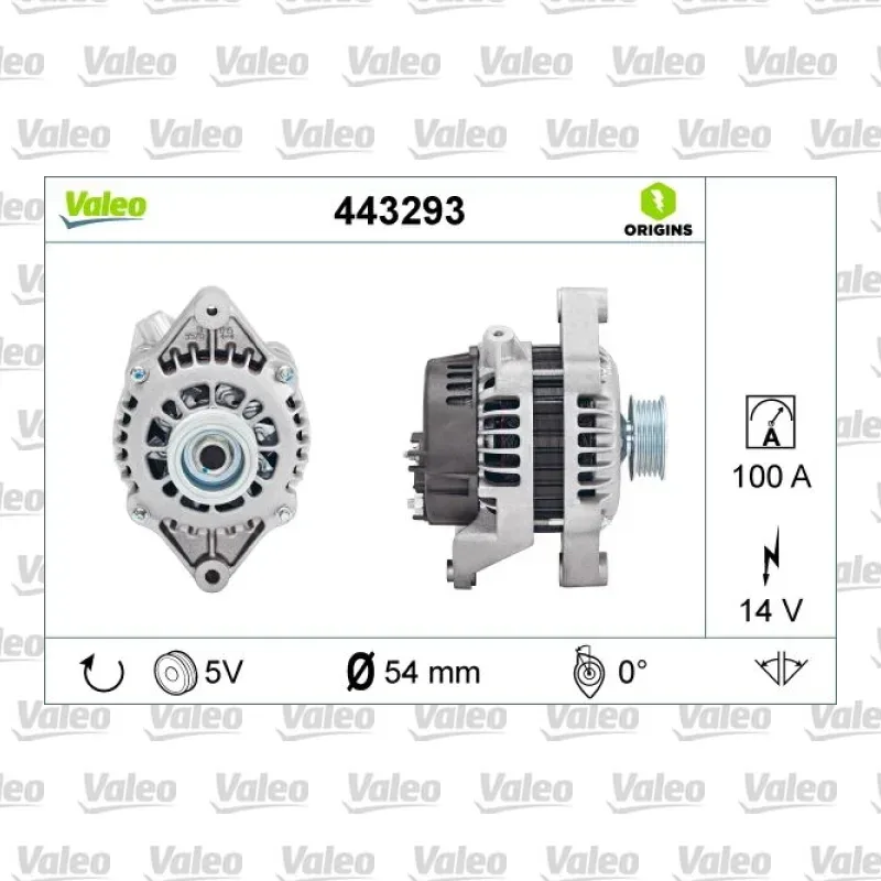 Alternatör VALEO 443293 – Opel Astra