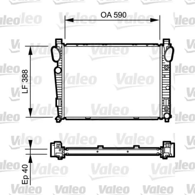 Su Radyatörü VALEO 734855 – Volvo V70 / S70