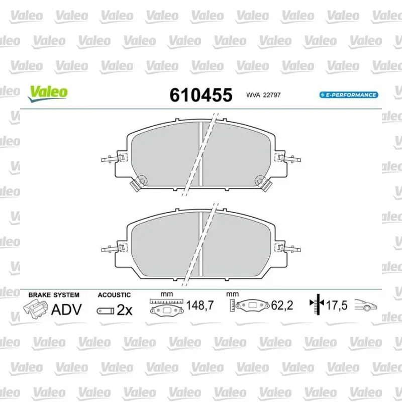 Honda CR-V 2.0 Hibrit Ön Fren Balatası – VALEO 610455