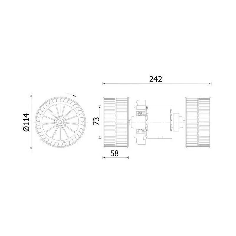 Kalorifer Motoru MAHLE AB 87 000S – Mercedes-Benz ACTROS