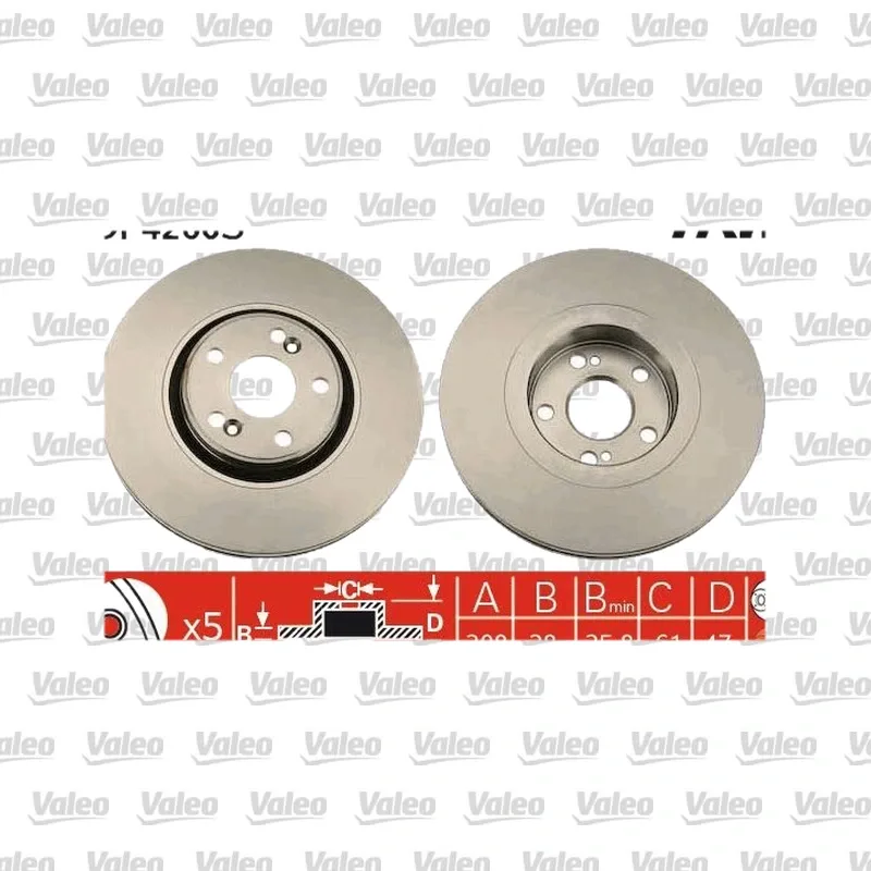 Fren Disk Ayna Ön Sağ ve Sol VALEO 186722 – Renault Laguna 2.2 dCi / 3.0 V6 24V