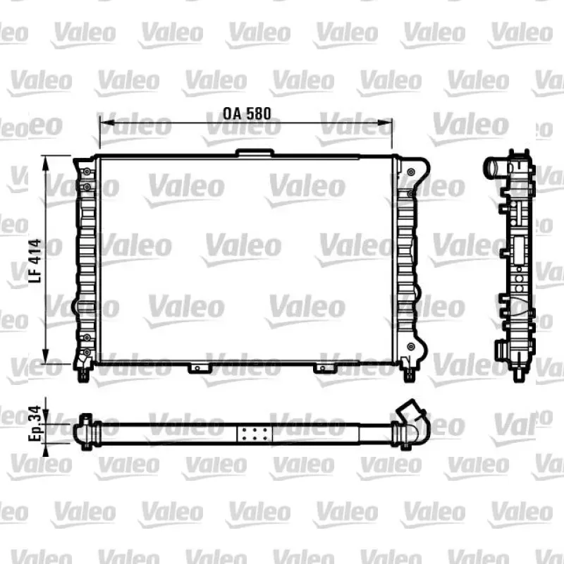 Su Radyatörü VALEO 732012 – Alfa Romeo 156 1.6 Twin Spark Turbo 16V / 1.8 Twin Spark Turbo 16V