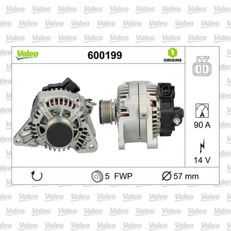 Alternatör VALEO 600199 – Hyundai / Kia