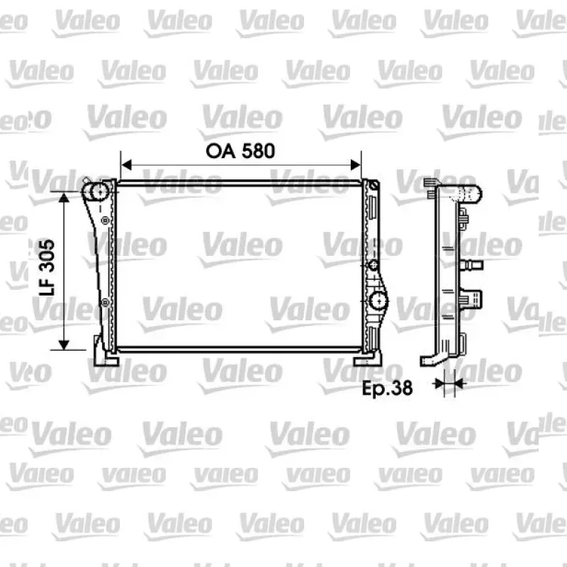 Su Radyatörü VALEO 734364 – Fiat Punto 1.3 JTD / 1.3 JTD 16V