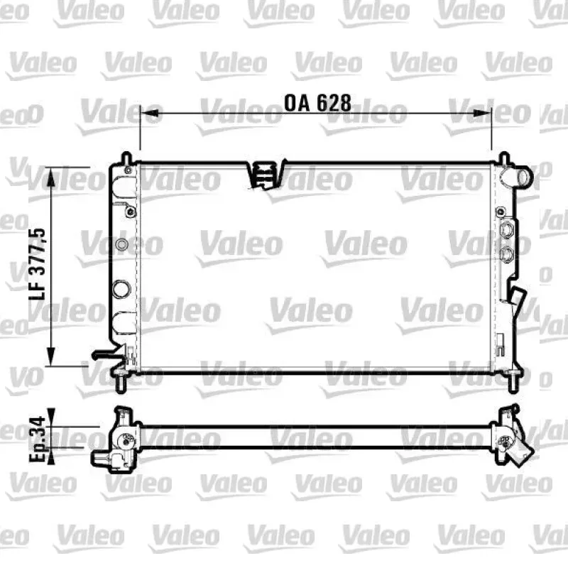 Su Radyatörü VALEO 732348 – Opel Vectra