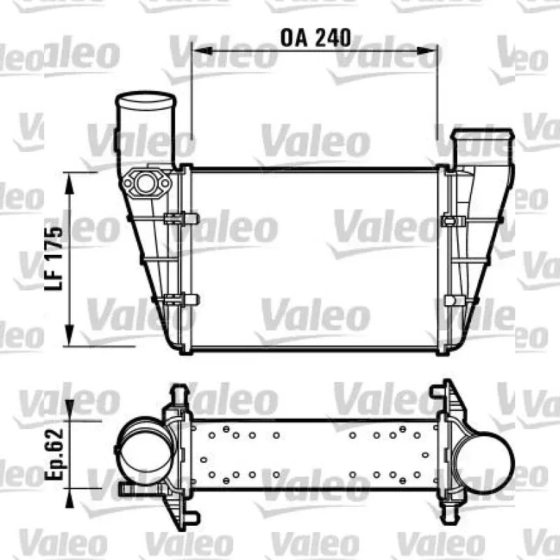Turbo Radyatörü VALEO 817625 – Volkswagen / Audi