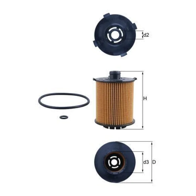 Yağ Filtresi MAHLE OX 1357D – VOLVO S60 / XC40 / XC60