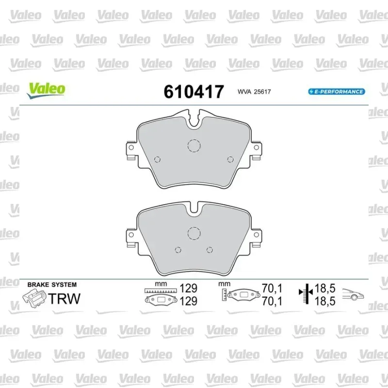 Fren Disk Balata Ön VALEO 610417 – BMW / MINI