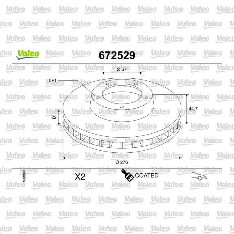 Fren Disk Ayna Ön Sağ ve Sol VALEO 672529 – Mercedes-Benz A 180