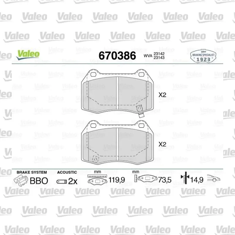 Nissan GT-R 3.8 Ön Fren Balatası – VALEO 670386