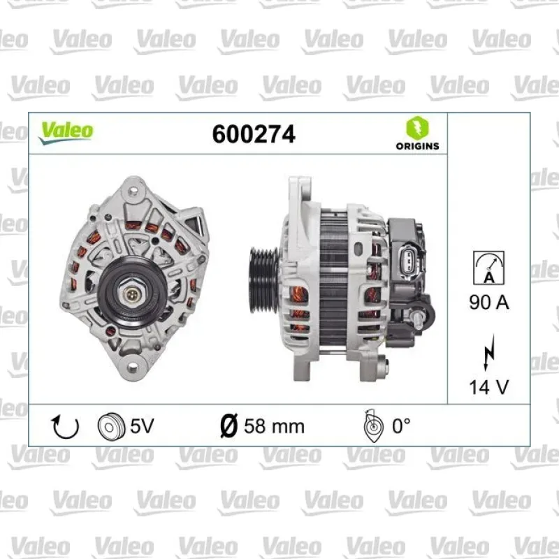 Alternatör VALEO 600274 – Hyundai / Kia