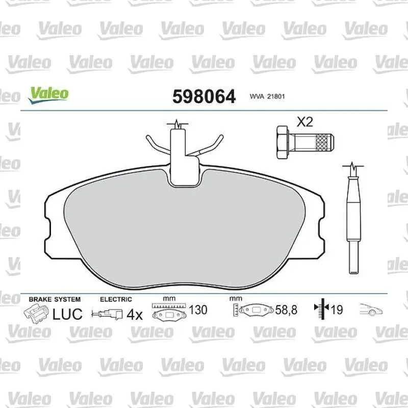 Fren Disk Balata Ön VALEO 598064